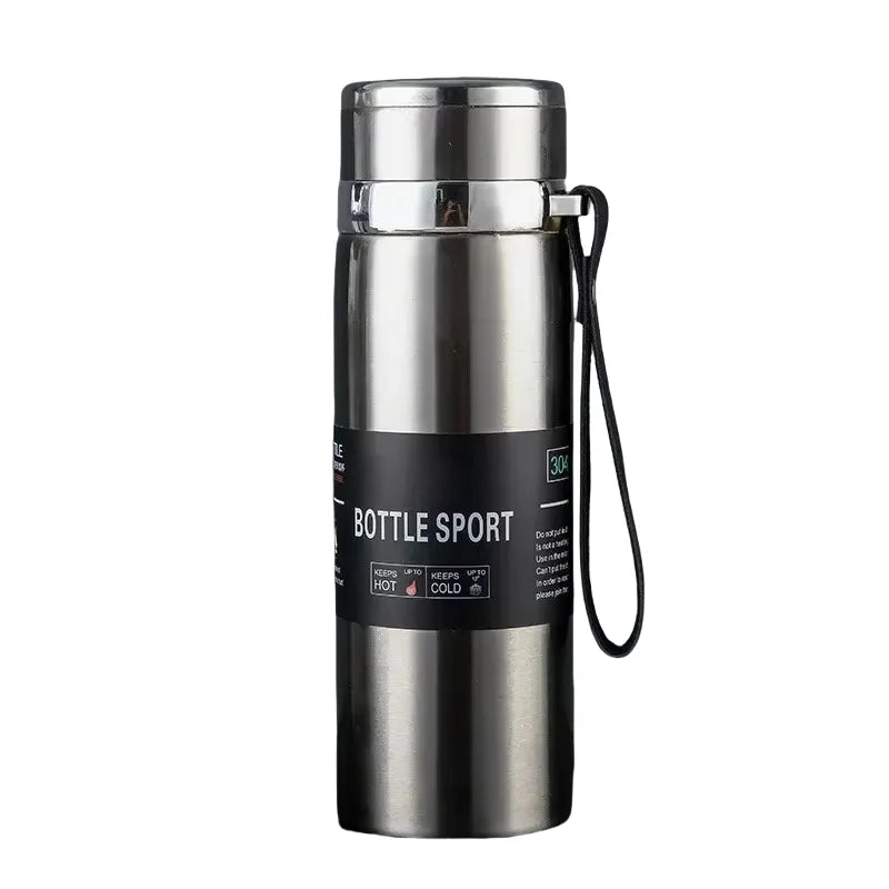 Stainless Steel Insulated Thermos Bottle Long-Lasting Hot & Cold Temperature Control, Leak-Proof Water Bottle for Tea, Coffee, Travel & Sports