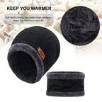 Winter Hats Knit Cap Velvet Hat Coral Fleece Scarf Outdoor Riding Hat Warm Thickening Plus Velvet Neck Protect Cap