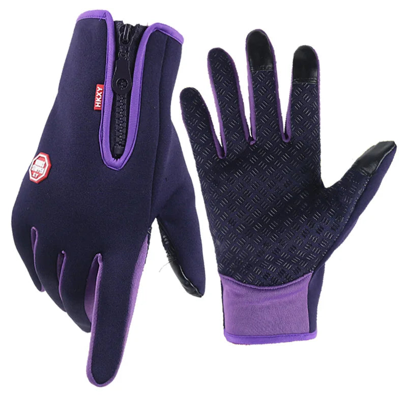 Winter Gloves for Men & Women Touchscreen Compatible, Warm, Windproof & Non-Slip for Cycling, Motorbiking & Outdoor Activities
