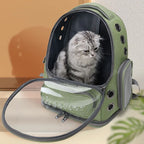 Transparent Pet Carrier Bag Breathable Capsule Backpack for Cats and Dogs Outdoor Travel Double Shoulder Carry