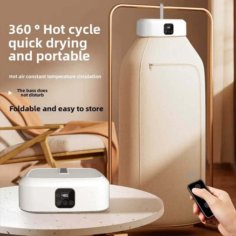 Mini Portable Foldable Dryer 360° Hot Air Drying for Underwear, Socks & Small Garments Compact Design for Home & Travel