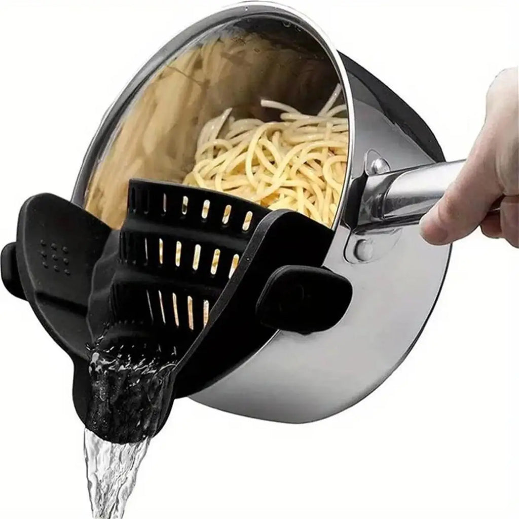 Adjustable Clip On Strainer Universal Strainer for Pots, Pans and Bowls Easy, Safe Draining & Heat-Resistant