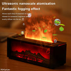 Essential Oil Diffuser, 3D Fireplace-Style Aromatherapy Humidifier with Colorful Flame Effect and Remote Control