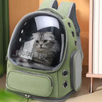 Transparent Pet Carrier Bag Breathable Capsule Backpack for Cats and Dogs Outdoor Travel Double Shoulder Carry