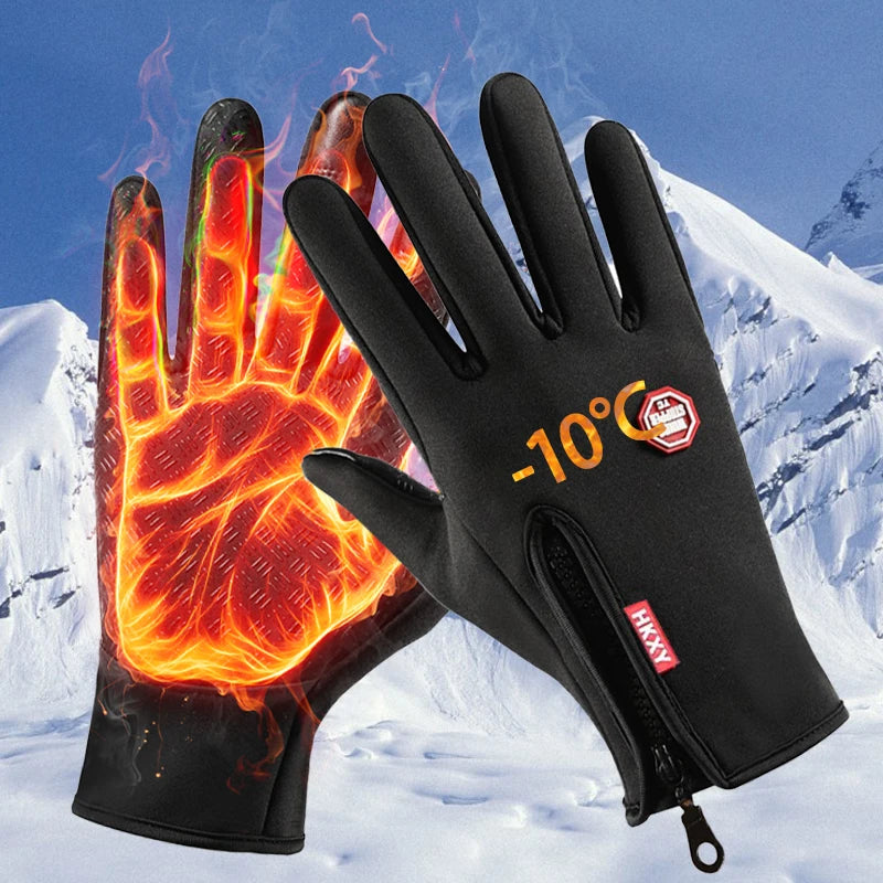 Winter Gloves for Men & Women – Touchscreen Compatible, Warm, Windproof & Non-Slip for Cycling, Motorbiking & Outdoor Activities