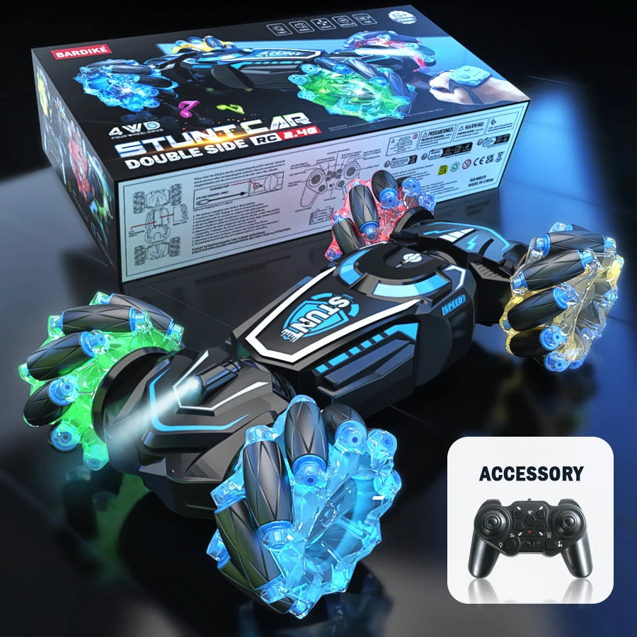 Car 360° Remote Control Double-Sided Gesture-Sensing Stunt Toy for Kids, Creative Gift for Boys Ages 6–12