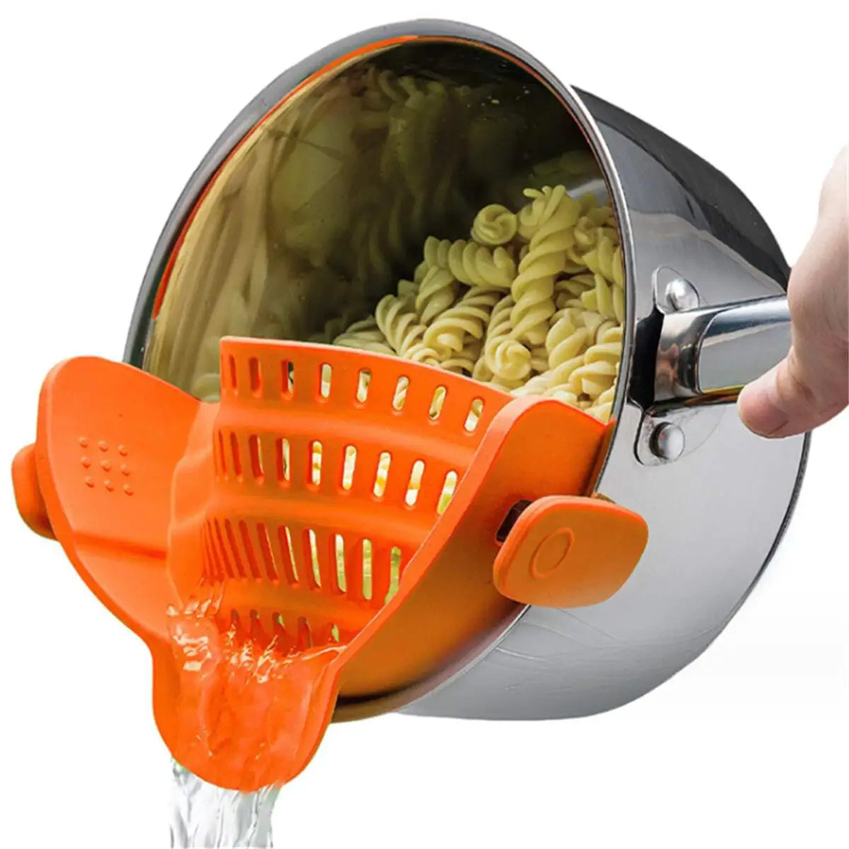 Adjustable Clip On Strainer Universal Strainer for Pots, Pans and Bowls Easy, Safe Draining & Heat-Resistant