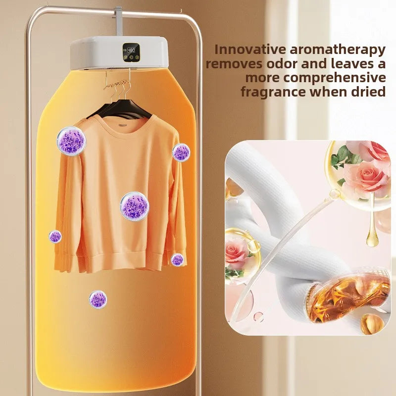 Mini Portable Foldable Dryer 360° Hot Air Drying for Underwear, Socks & Small Garments Compact Design for Home & Travel