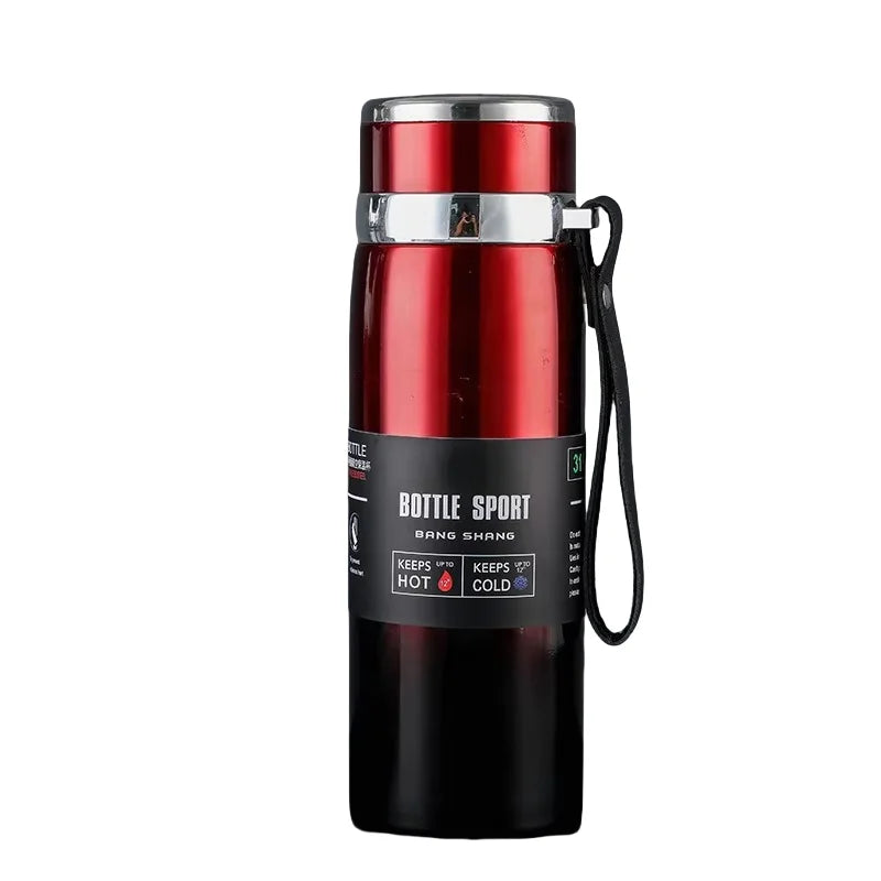 Stainless Steel Insulated Thermos Bottle Long-Lasting Hot & Cold Temperature Control, Leak-Proof Water Bottle for Tea, Coffee, Travel & Sports