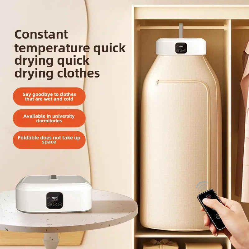 Mini Portable Foldable Dryer 360° Hot Air Drying for Underwear, Socks & Small Garments Compact Design for Home & Travel
