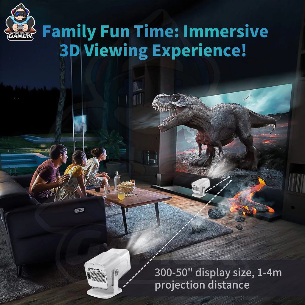 NEW HCS350 MAX Video Game Console and Projector  Ultimate Retro Gaming & Home Theater System – HD Projection, Android 11 & 10,000 Games