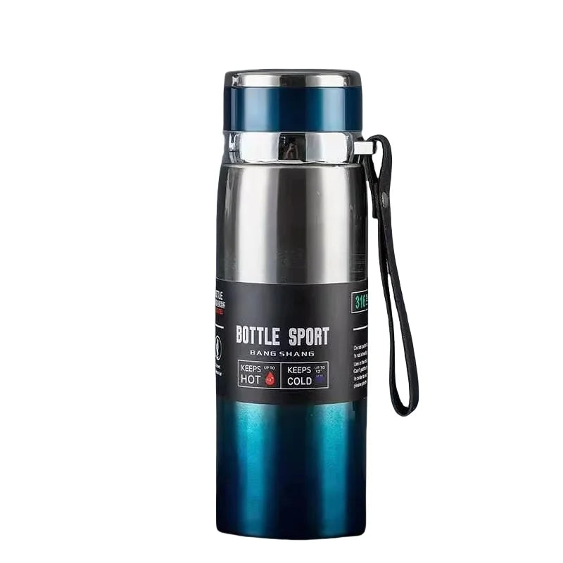 Stainless Steel Insulated Thermos Bottle Long-Lasting Hot & Cold Temperature Control, Leak-Proof Water Bottle for Tea, Coffee, Travel & Sports