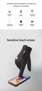 Winter Gloves for Men & Women – Touchscreen Compatible, Warm, Windproof & Non-Slip for Cycling, Motorbiking & Outdoor Activities