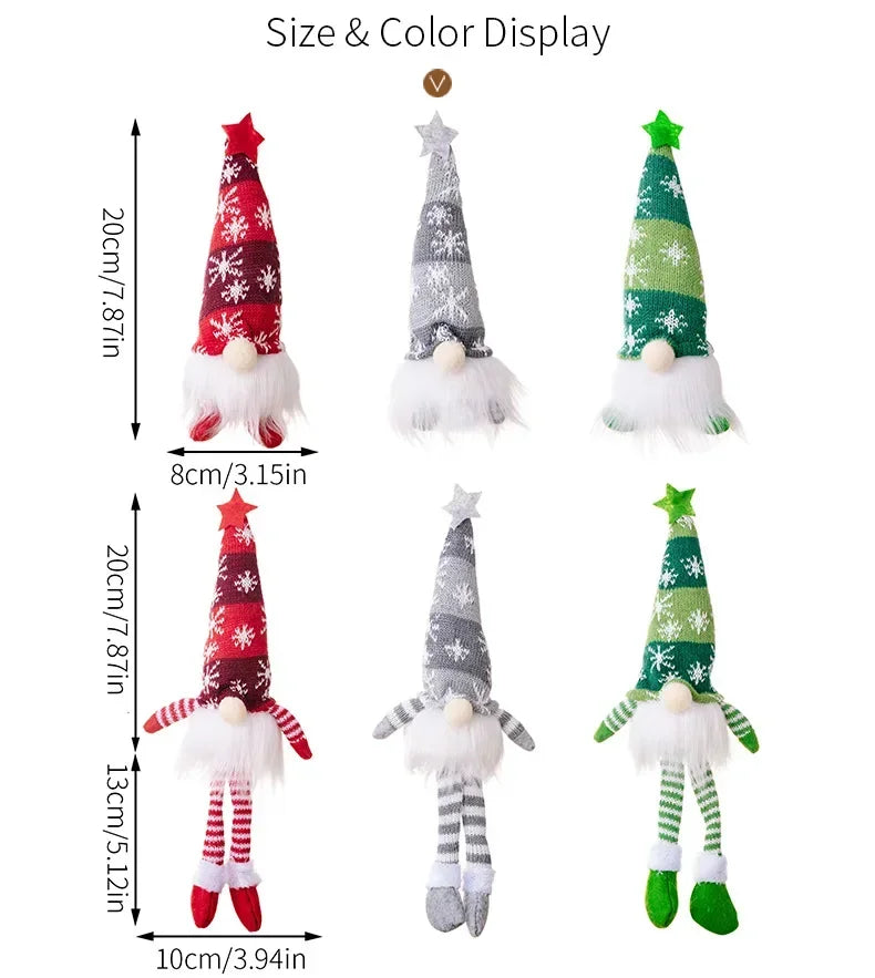 Christmas Gnome Plush with Warm Light Cute Holiday Ornament Christmas Decorations for Home Kids Gift
