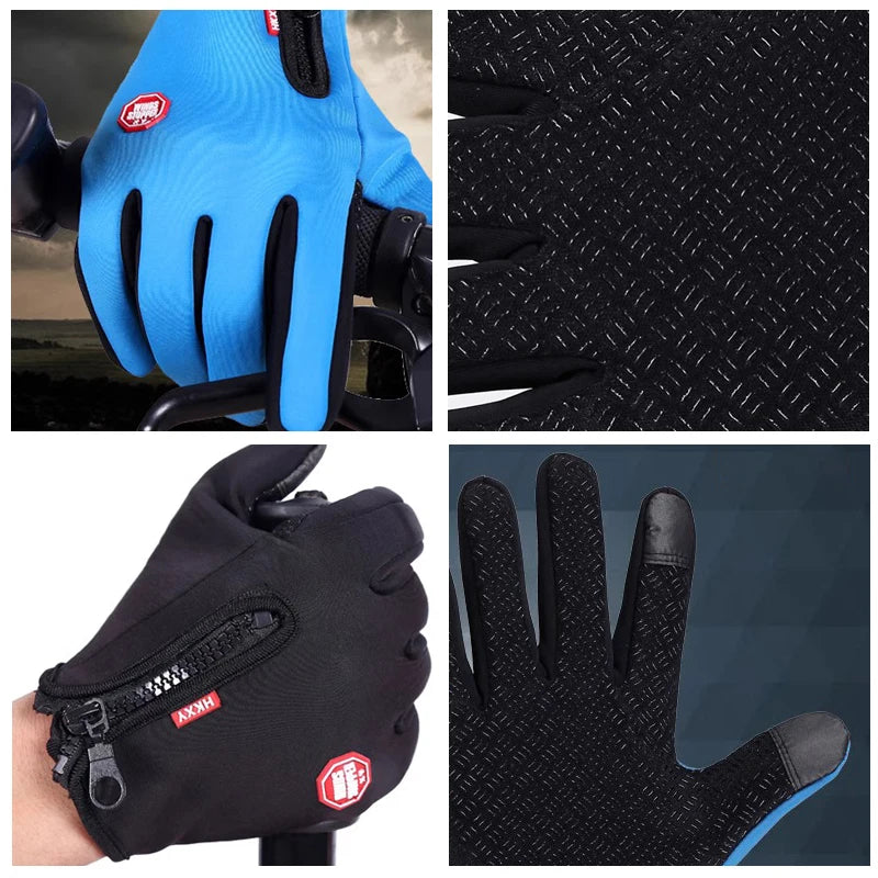 Winter Gloves for Men & Women – Touchscreen Compatible, Warm, Windproof & Non-Slip for Cycling, Motorbiking & Outdoor Activities