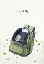 Transparent Pet Carrier Bag Breathable Capsule Backpack for Cats and Dogs Outdoor Travel Double Shoulder Carry