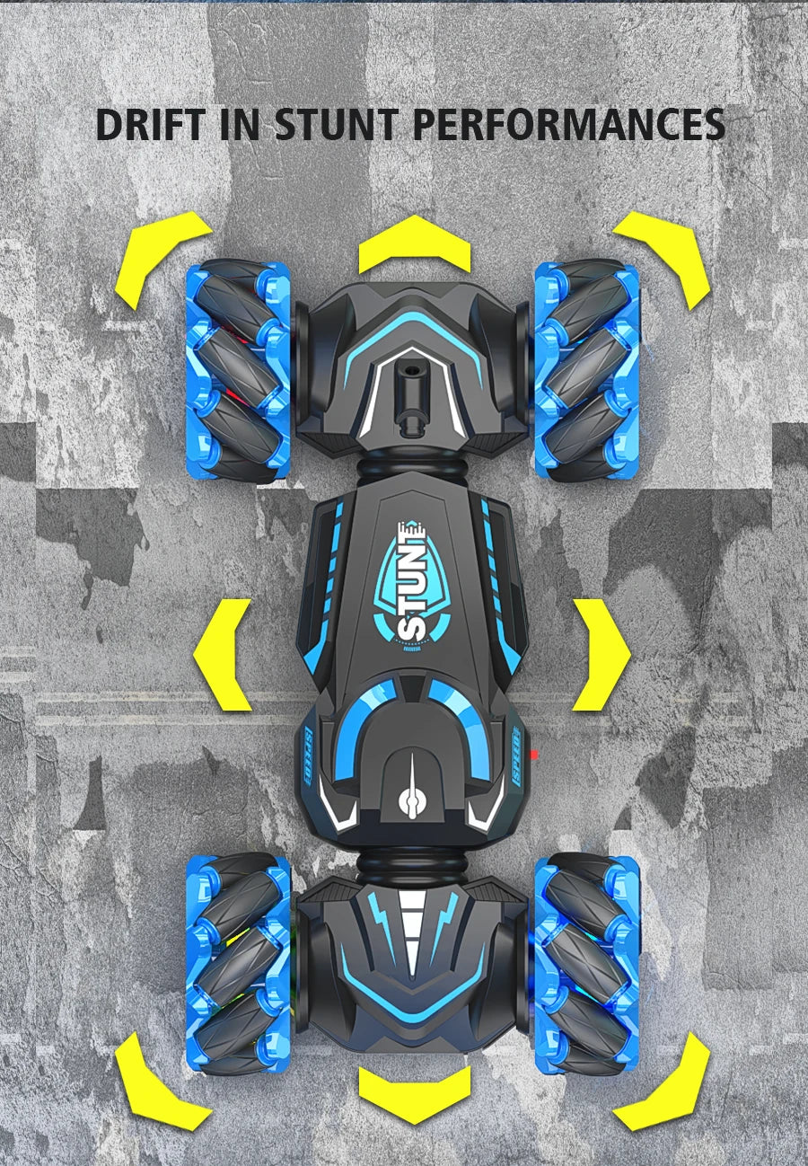 Car 360° Remote Control Double-Sided Gesture-Sensing Stunt Toy for Kids, Creative Gift for Boys Ages 6–12