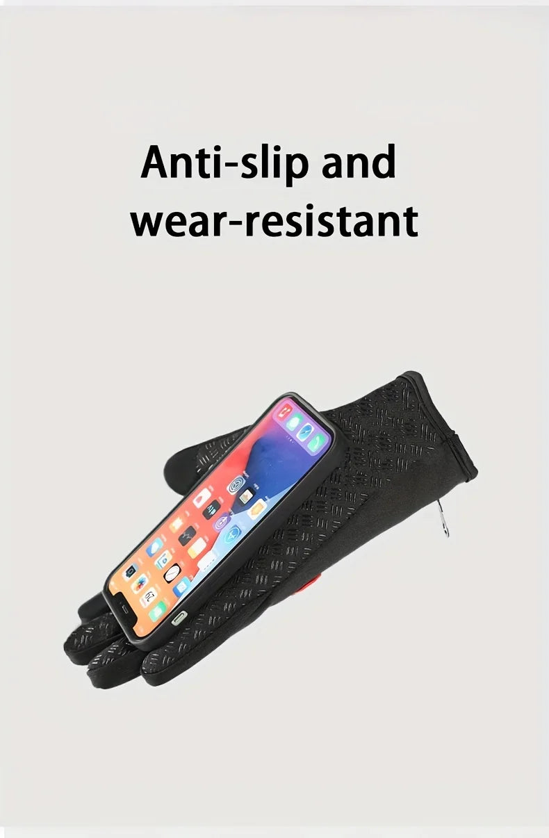 Winter Gloves for Men & Women – Touchscreen Compatible, Warm, Windproof & Non-Slip for Cycling, Motorbiking & Outdoor Activities
