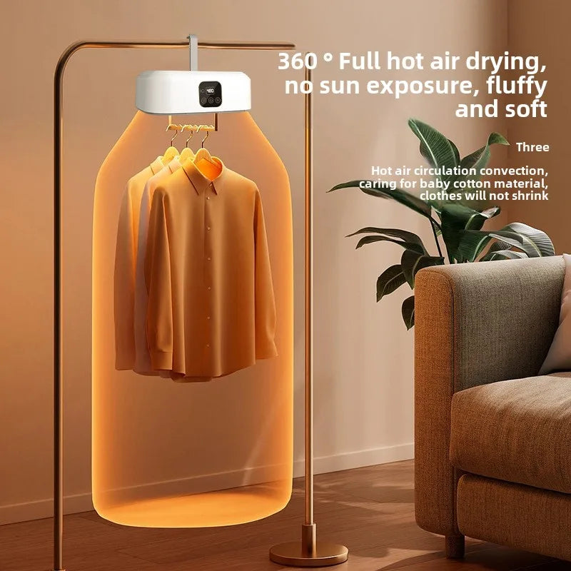 Mini Portable Foldable Dryer 360° Hot Air Drying for Underwear, Socks & Small Garments Compact Design for Home & Travel