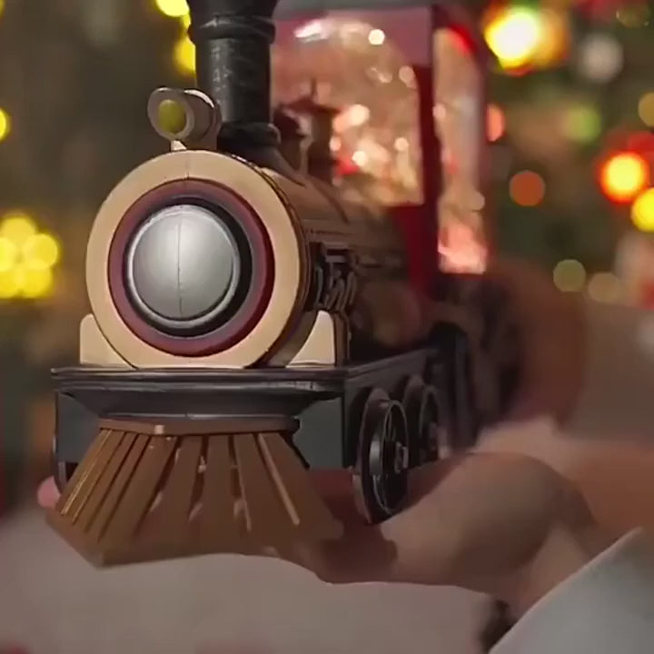 2026 Christmas Gift Crystal Ball Ornaments LED Lights Train Santa Claus Merry Christmas Decoration for Home Party Xmas